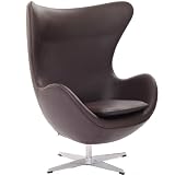 Lexington Modern Arne Jacobson Egg Chair, Brown Aniline Leather Lexington Modern Arne Jacobson Egg Chair, Brown Aniline Leather