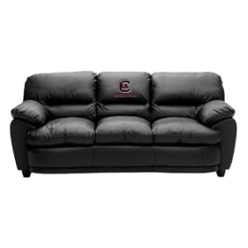 Black Leather Sofa Couch University of South Carolina Gamecocks
