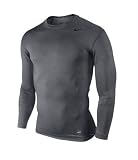 NIKE Herren Shirt Core Compression Longsleeve, carbon heather/black, L, 269607