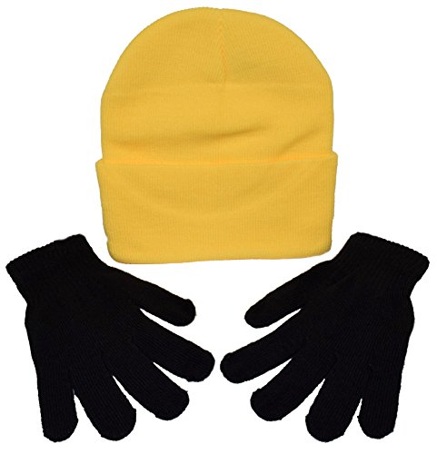 Beanie and Glove Set / One Acrylic Beanie and One Pair of Stretchy Black Magic Gloves