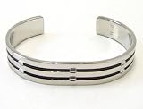 Calvin Klein CK Stainless Steel Silver Tone Open Bangle Bracelet KJ50AB01010M