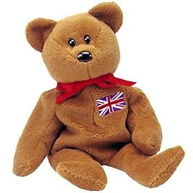 Brittania Ty Beanie Babie Bear In Plastic Case