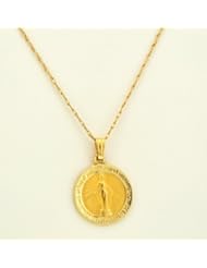 14K Yellow Gold Virgin Mary Charm