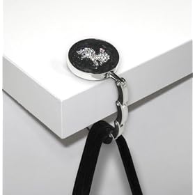 Black Poodle Coin Foldable Purse Handbag Hook Hanger