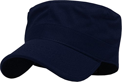KBETHOS K-1464 Cotton Army Military Fitted Cadet GI Hat - NAV - L