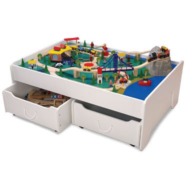41RqAR6KOEL Educational Toy   Table, Trundles and Train Playset 2   Kidkraft Furniture