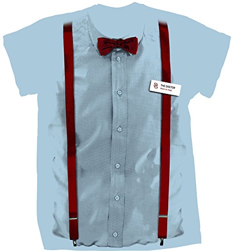 Doctor Who 11th Doctor Braces and Name Tag Costume Shirt