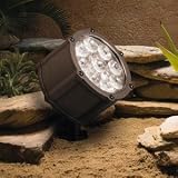 Kichler Lighting 15751AZT LED Accent Light 9-Light Low Voltage 10 Degree Spot Light, Textured Architectural Bronze with Clear Tempered Glass Lens