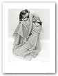 Tiered Evening Dress, March, 1951 by Norman Parkinson 23.25"x18.75" Art Print Poster