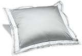 Pinzon Hotel Banded Egyptian Cotton Sateen Euro Sham, Silver Grey