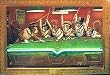 Dogs Playing Pool Neon LED Sign (green) (24"H x 36"W x 1"D)