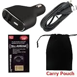 AT&T Nokia Lumia 900 Dual USB Car Charger with Micro USB Data Cable with Antenna Booster & Storage Pouch