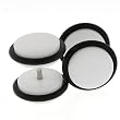 Fake Acrylic Plugs - White 16g Wire; 9mm - Sold as a Pair