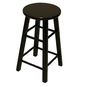 Solid Hard Wood Bar Stool Counter Stool - 24 Espresso 