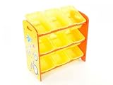 aniba Design Kinderregal Spielzeugaufbewahrung - rot / gelb / blau