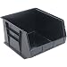 Quantum QUS270 Plastic Storage Stacking Ultra Bin, 18-Inch by 16-Inch by 11-Inch, Black Conductive, Case of 3