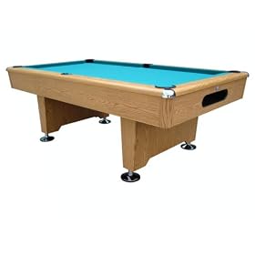 Playcraft Oak Knight - 7' slate pool table, drop pocket- KN-7P by