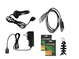 iShoppingdeals - Accessories Bundle Combo for Sony Bloggie Touch (MHS-TS20/MHS-TS10) 4GB 8GB, Car Charger, Travel AC Charger, USB Data Cable, Screen Protector, and Fishbone Keychain