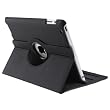 Stylish PU Leather Smart Cover (Black) 360 Rotating With Swivel Stand For iPad 2