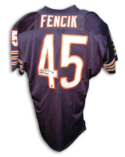 Gary Fencik Autographed Chicago Bears Navy Blue Throwback Jersey Inscribed 