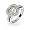 Eve's Addiction Designer Inspired Floating CZs Sterling Silver Heart Ring, 7