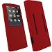 igadgitz Silikon H�lle Etui Case Schutzh�lle Tasche Skin in Rot f�r MP3-Players Sony Walkman NWZ-E453/E454/E455 + Display Schutzfolie