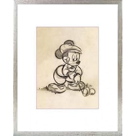 Walt Disney Poster Reproduction et Cadre (Bois) - Mickey's Golfing Day (50 x 40cm)