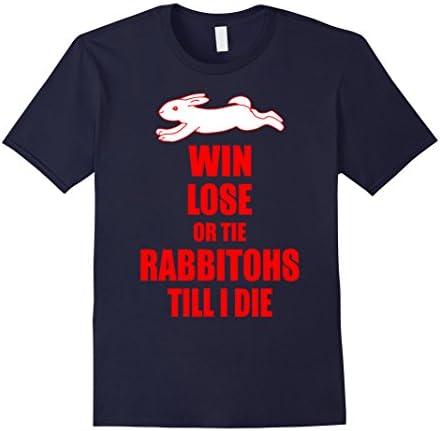 Men's Win Lose Or Tie Rabbitohs Till I Die T-Shirt Large Navy