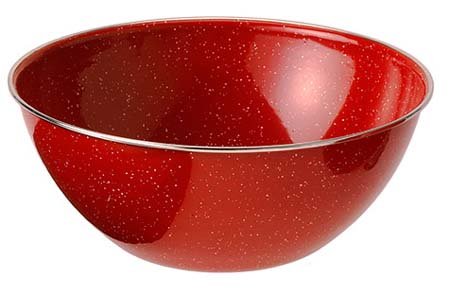 GSI Outdoors Stainless Steel Rimmed Red Graniteware 9 1/2