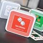 A Lucky Pair Personalized Vegas Suitcase Tins - Baby Shower Gifts & Wedding Favors (Set of 24)