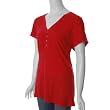 MKM Designs Womens Plus Size Ruched Front Top