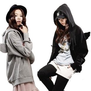 天使の羽根パーカー　グレイ　M、L、XL