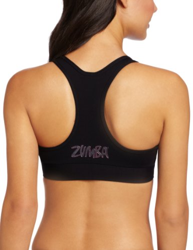 Zumba Fitness LLC Women's Bliss V-Bra Top (Black, Large)