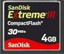 SanDisk Extreme III 4 GB CompactFlash Memory Card SDCFX3-004G-A31