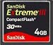 SanDisk SDCFX3-004G-A31 4 GB Extreme III CompactFlash Card (Retail Package)