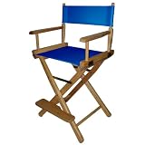 Royal Blue Cntr Height Director's Chair-Natural