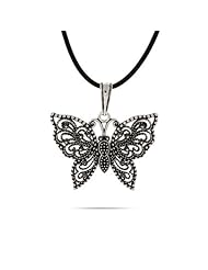 Sterling Silver Marcasite Butterfly Pendant