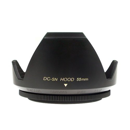Cheap Mennon DC-sn 55 Improved Screw Mount 55mm Flower Lens Hood with Cap, Black