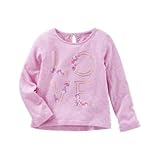 OSHKOSH(オシュコシュ) ラブキーホールトップ パープル トップス長袖Tシャツ 9ヶ月【並行輸入】