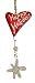 Artist Karen Rossi "Happy Holidays" Heart Christmas Ornament #24411