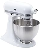 KitchenAid K45SSWH K45SS Classic 275-Watt 4-1/2-Quart Stand Mixer, White