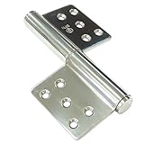 クマモト ステンレス KJ面付丁番(ステンレス芯) 3×127 右 鏡面 K-33A-127 R
