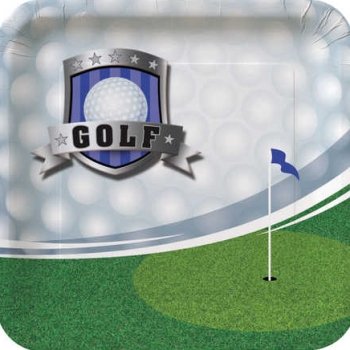 Golfing 7-inch Paper Plates 8 Per Pack