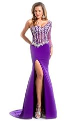 Beaded Applique Crystals Crystal Lace  Chiffon/Taffeta/Tulle Bridesmaid Dress  With Rhinestones