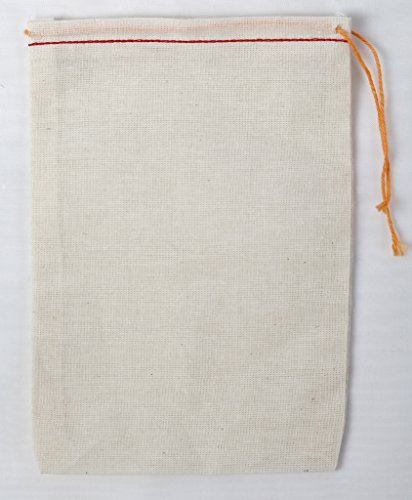 Cotton Muslin Bags 4x6 Inch Red Hem Orange Drawstring 25 Count Pack