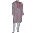 Men Cotton Clothing Embroidered Kurta Pajama Size L (chgkp033)
