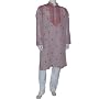 Casual Dress Men Cotton Clothing Embroidered Kurta Pajama Long Sleeve Size L (chgkp033)