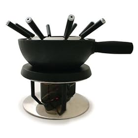 Swissmar AlpenGlow 11-pc. Electric Fondue Set - Black by Swissmar
