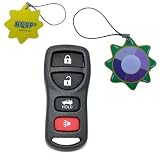 HQRP Remote Case Shell FOB w/ 4 Buttons compatible with Nissan 350Z 2006 2007 06 07 plus HQRP UV Chain / UV Radiation Health Tester