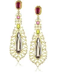 Julieli "Metaform" 18k Gold Multicolor Tourmalines, Smoky Quartz and Diamond Earrings